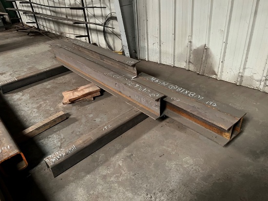 (3) I-BEAMS, (2) H-BEAMS, & (2) SQUARE TUBING
