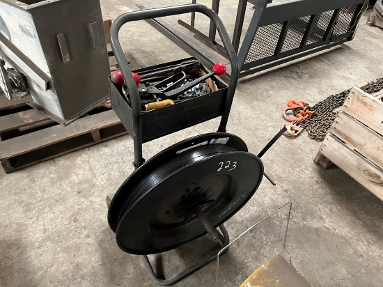 BANDING CART WITH BAND, CLIPS, AND TOOLS