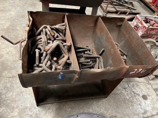 (2) METAL TUBS WITH U-BOLTS