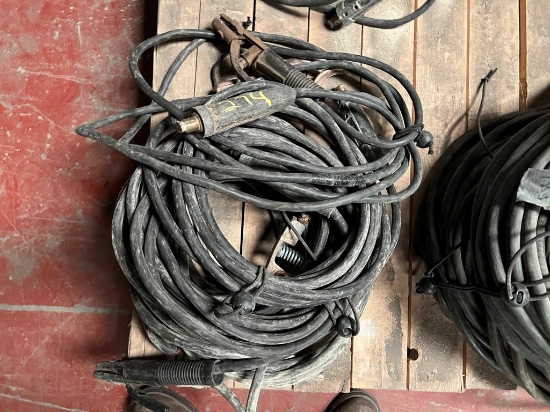 LOT OF WELDING LEADS