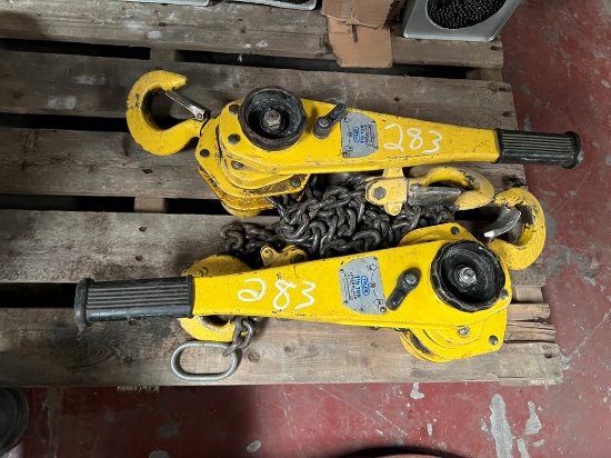 (2) TYLER LEVER BLOCKS,  1-1/2 TON