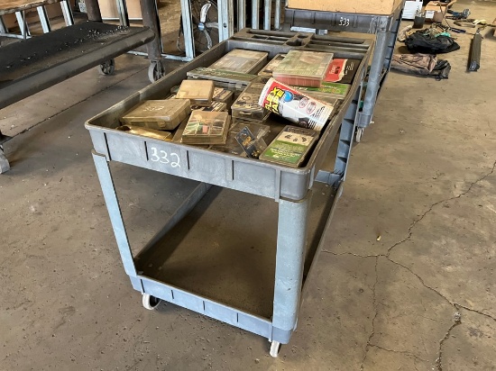 ROLL AROUND CART  WITH PINS, FUSES, FITTINGS, & MISCELLANEOUS