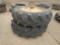 SET OF JOHN DEERE DUALS  WITH TIRES