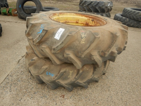JOHN DEERE (2) TIRE ON WHEEL  18.4-34