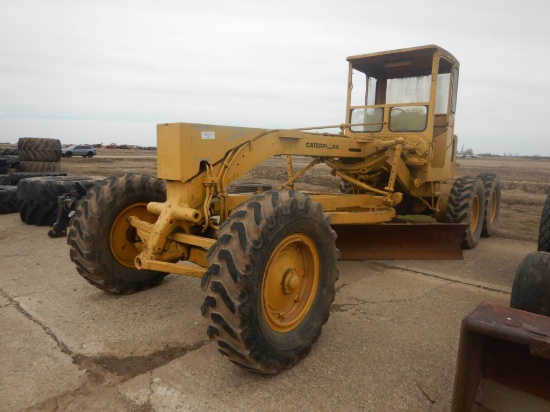 CATERPILLAR 112 MOTOR GRADER  CAT 4CYL DIESEL ENGINE, RUNS & OPERATES, NO B