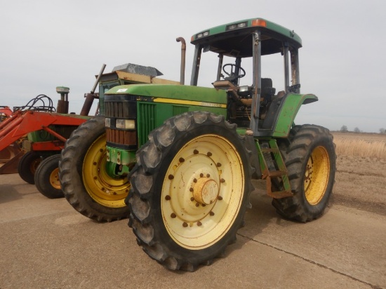 JOHN DEERE 7410 WHEEL TRACTOR  MFWD, CAB, AC BUT NO WINDOWS, 540/1000 PTO,