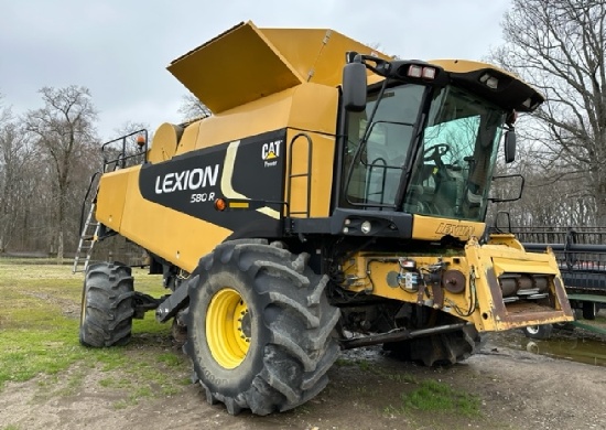 "2009 LEXION 580R COMBINE HARVESTER  900/65R32 R2 FRONT SINGLES, 28L26 REAR