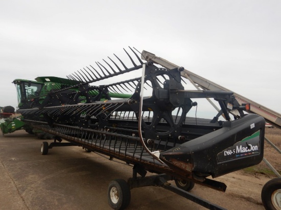 2009 MACDON D60-S DRAPPER HEADER  30 FOOT, POLY REEL, HYDRAULIC ADJUSTMENT,