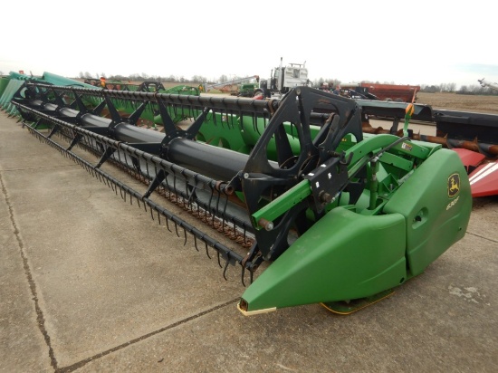 2010 JOHN DEERE 630F FLEX HEADER  POLY REEL FINGERS, FULL FINGER TABLE AUGE