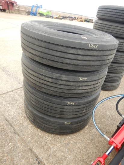 (4) ORIGIANL 315/80R22.5 TIRES