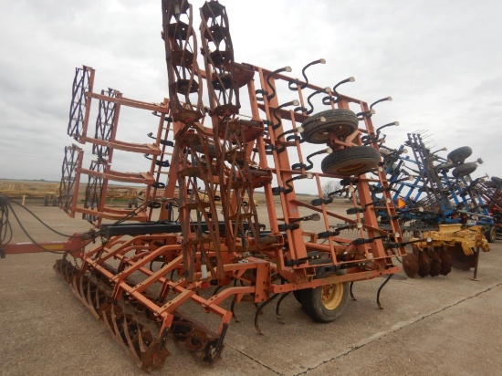 KONGSKLIDE 28 FOOT FIELD CULTIVATOR  S TINE, TRIPLE K WITH DUAL BAKSET, S#
