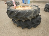 (2) 18.4X38 TRACTOR TIRES ON RIMS