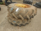JOHN DEERE (2) TIRE ON WHEEL  18.4-34