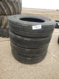 (4) ORIGINAL 11R24.5 TIRES