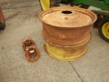 (2) BOLT ON JOHN DEERE TRACTOR HUBS