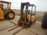 HYSTER WAREHOUSE FORKLIFT LP  3 STAGE MAST, 4 FOOT FORKS, CONDITION UNKNOWN