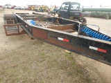 SHOPBUILT SPRAY RIG TRANSPORT TRAILER,  PINTLE HITCH, 35', TANDEM AXLE, DUA