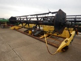 NEW HOLLAND 25 FOOT DRAPPER HEADER  JOHN DEERE ATTACHMENT, EXTRA BELTS AND