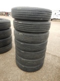 (6) ORIGINAL 235/80R22.5 TIRES