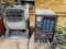 EVERYTHING ON (2) SHELVES  (TOOLBOX, ELECTRICAL CONNECTIONS, TOOLS, SPOT WE