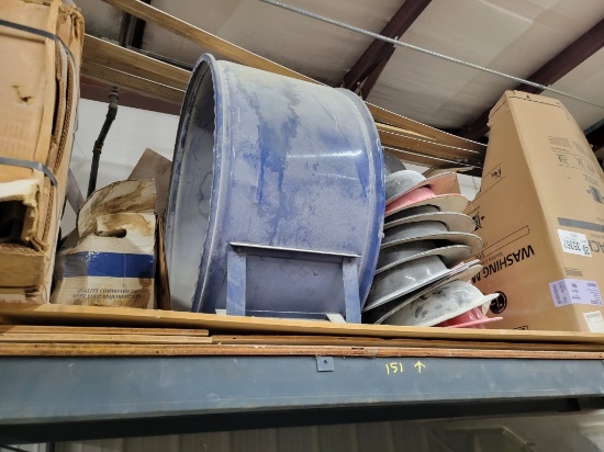 CONTENTS OF TOP SHELF,  LED LIGHTS, SINK MOLDS, SHOP FAN, & MISCELLANEOUS