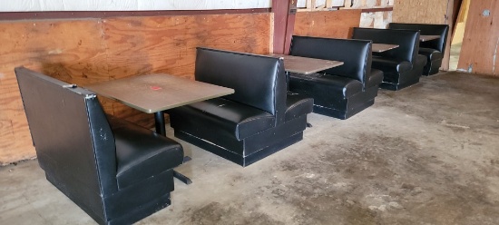 (4) DOUBLE DING BOOTHS W/TABLES