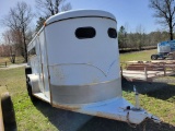 1993 W & W HORSE TRAILER,  3-SLANT, BUMPER PULL, TACK ROOM, TANDEM AXLE, SI