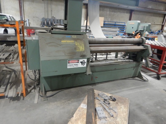 MONTGOMERY 4R-7225 DOUBLE PINCH MACHINE,  4-ROLL, 230 3-PHASE, 21 AMP, 7.5-