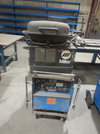 MILLER DIALARC HF ARC WELDER,  WITH MILLER COOLMATE 3 COOLER (CONDITION UNK
