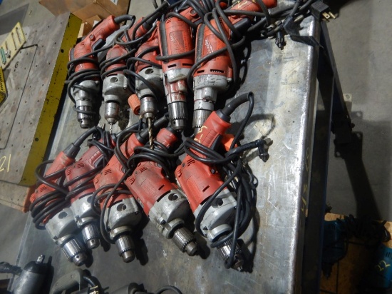 (10) MILWAUKEE DRILLS,  ELECTRIC