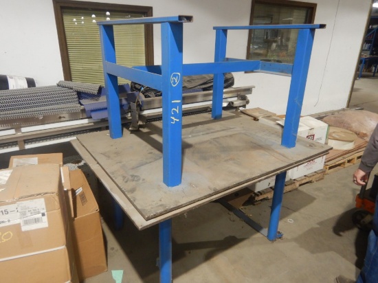 (2) WELDING TABLES,  5' X 4'
