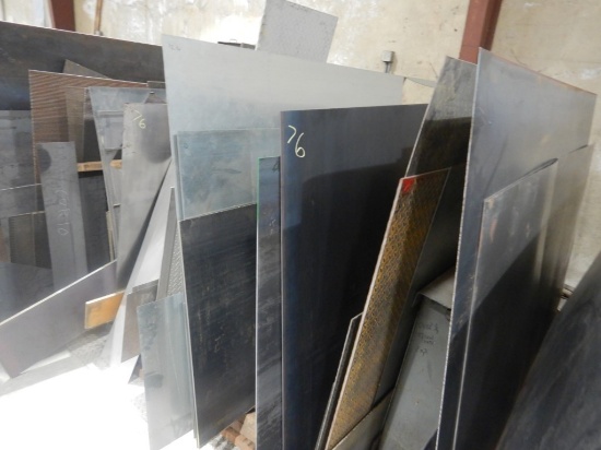 (6) SECTIONS OF MISCELLANEOUS FLAT METAL  (NO RACK)