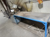 CHOP SAW,  WITH VISE, TABLE & MISCELLANEOUS PARTS