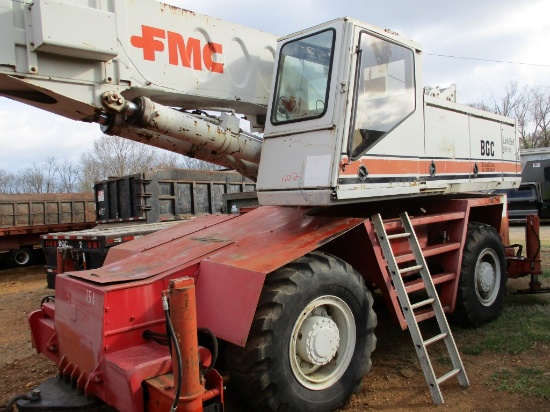 FMC HSP-25 ROUGH TERRAIN CRANE, 3,487+ hrs on meter,  17.5 - 25 TIRES, 3-SE