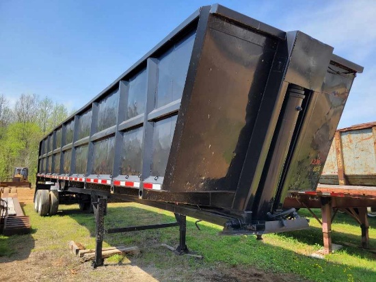 1995 CLEMENTS END DUMP TRAILER,  ABOUT 45', STEEL, TANDEM AXLE, CENTERPOINT