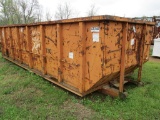 GALFAB ROLLOFF CONTAINER BOX,  ABOUT 22', ORANGE S# 119441