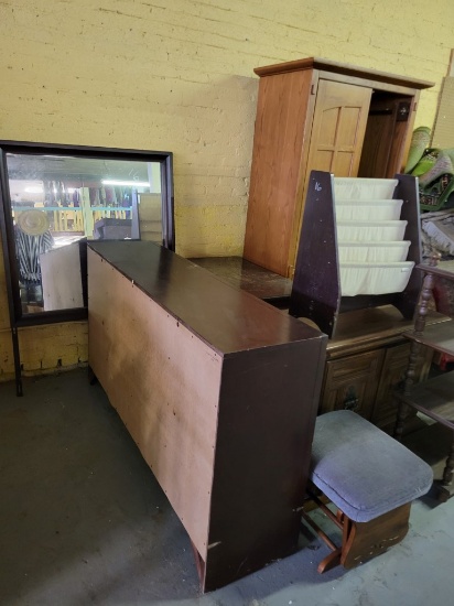 DRESSER, MIRROR, CABINET, SHELF,  & MISCELLANEOUS FURNITURE