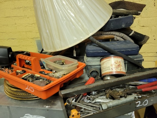 LOT OF TOOLS, JACK, HARDWARE,  & MISCELLANEOUS