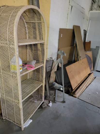 MISCELLANEOUS WOOD, TABLES, TOOLS, PAINT, CHRISTMAS DECOR, CONTENTS OF WOOD