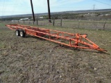SHOP BUILT PIPE TRAILER,  5' X 30' BUMPER PULL, TANDEM AXLE, SPRING RIDE, N