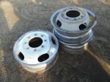 PICKUP WHEELS,  (2) STEEL DUALLY (1) ALUMINIUM DUALLY