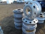 WHEELS,  (8) 24.5 ALUMINIUM TRUCK WHEELS