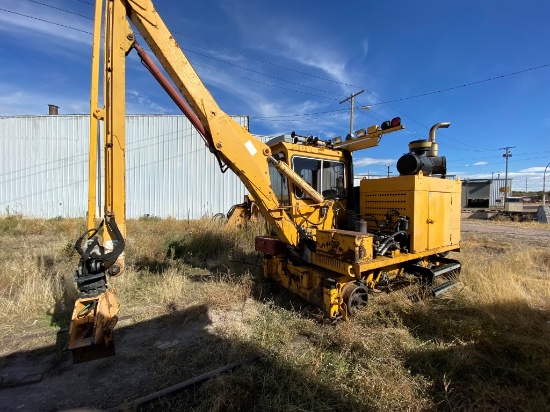 1982 KERSHAW TIE CRANE 5896+ hrs on meter,  CONDITION - COMPLETE MACHINE AN
