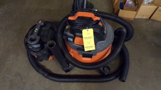 (2) RIGID SHOP VACS