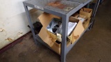 METAL TABLE W/ MISC