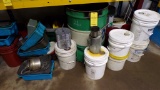 LOT OF BUCKETS, OIL PANS & MISC