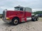 1989 PETERBILT 377 TRUCK TRACTOR,  FLATTOP SLEEPER, CUMMINS DIESEL, 13 SPEE