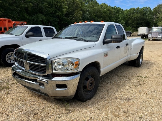 2008 DODGE RAM 3500 HD DUALLY PICKUP TRUCK, 203,415 MILES  CUMMINS TURBO DI