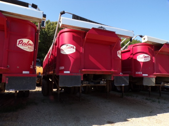 2017 PALMER TA-24H END DUMP TRAILER,  24’, STEEL, TANDEM AXLE, 22-25 YARD C