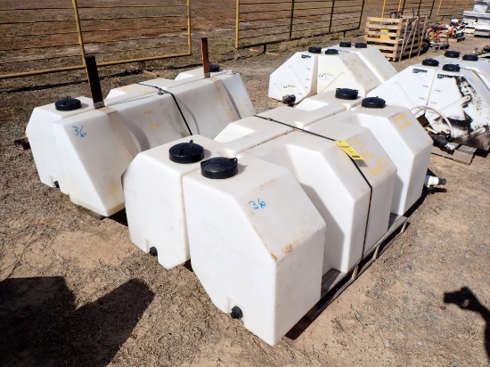 (5) CHLORIDE POLY TANKS, C# NOI-D3, ArDOT is selling surplus. Items sell AS